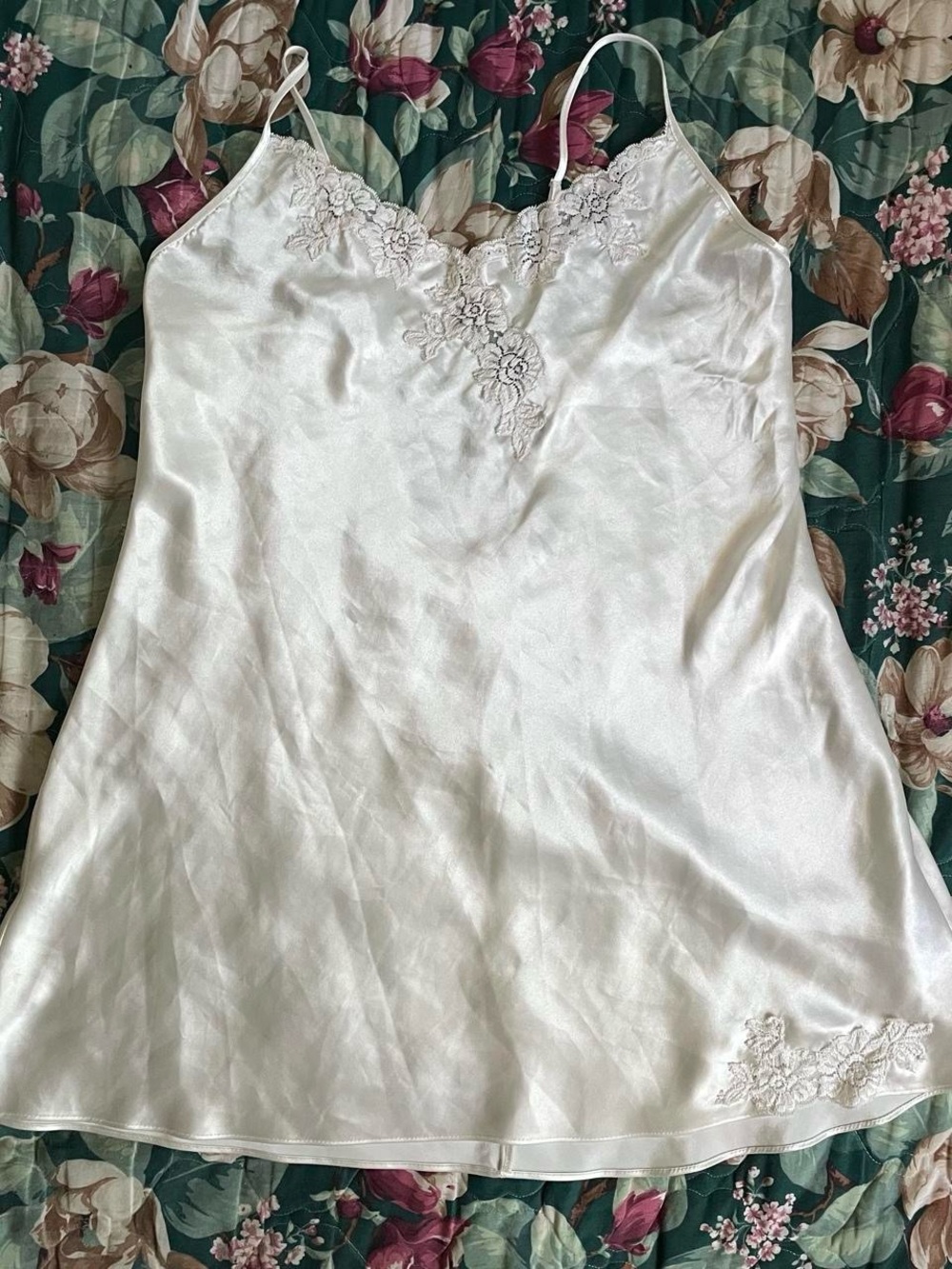 White Drop Back Slip Dress